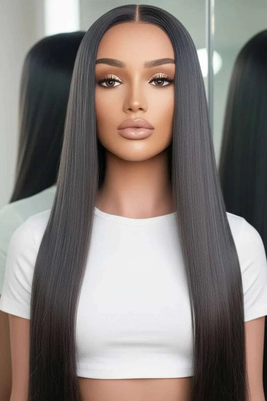 Straight virgin 5x5 walk with body unit 200% density silky smooth hair