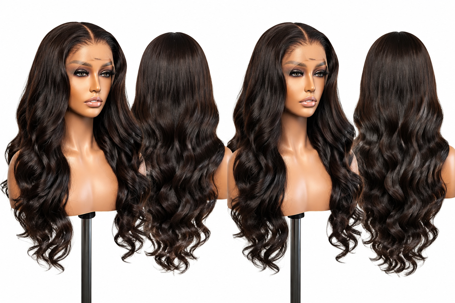 Walk With Body 13x4 lace frontal virgin body wave wig with 250% density and natural pre-plucked hairline