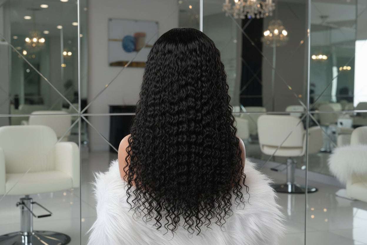 Wild & wavy Burmese curly virgin lace frontal wig with 250% density and natural hairline