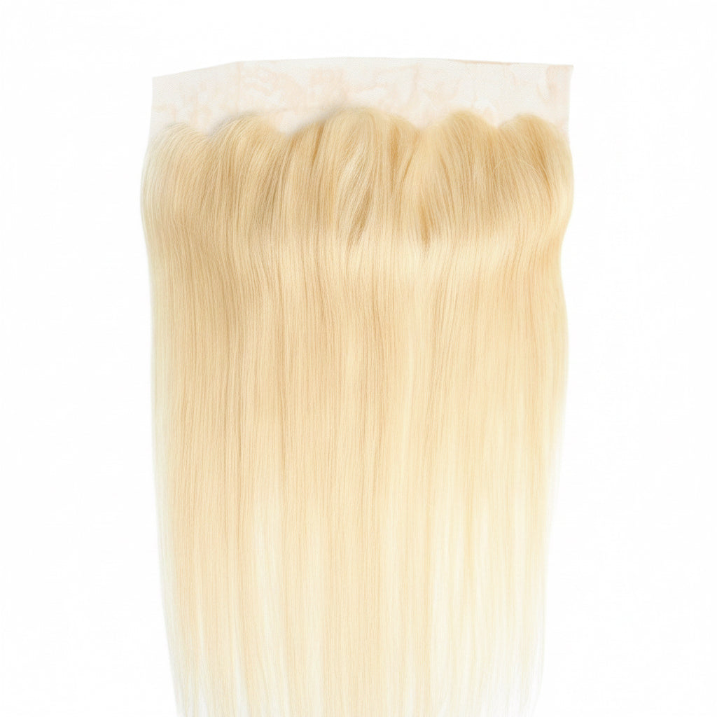 Frontal - 613 straight wave hairpiece with natural hairline and sleek polished look