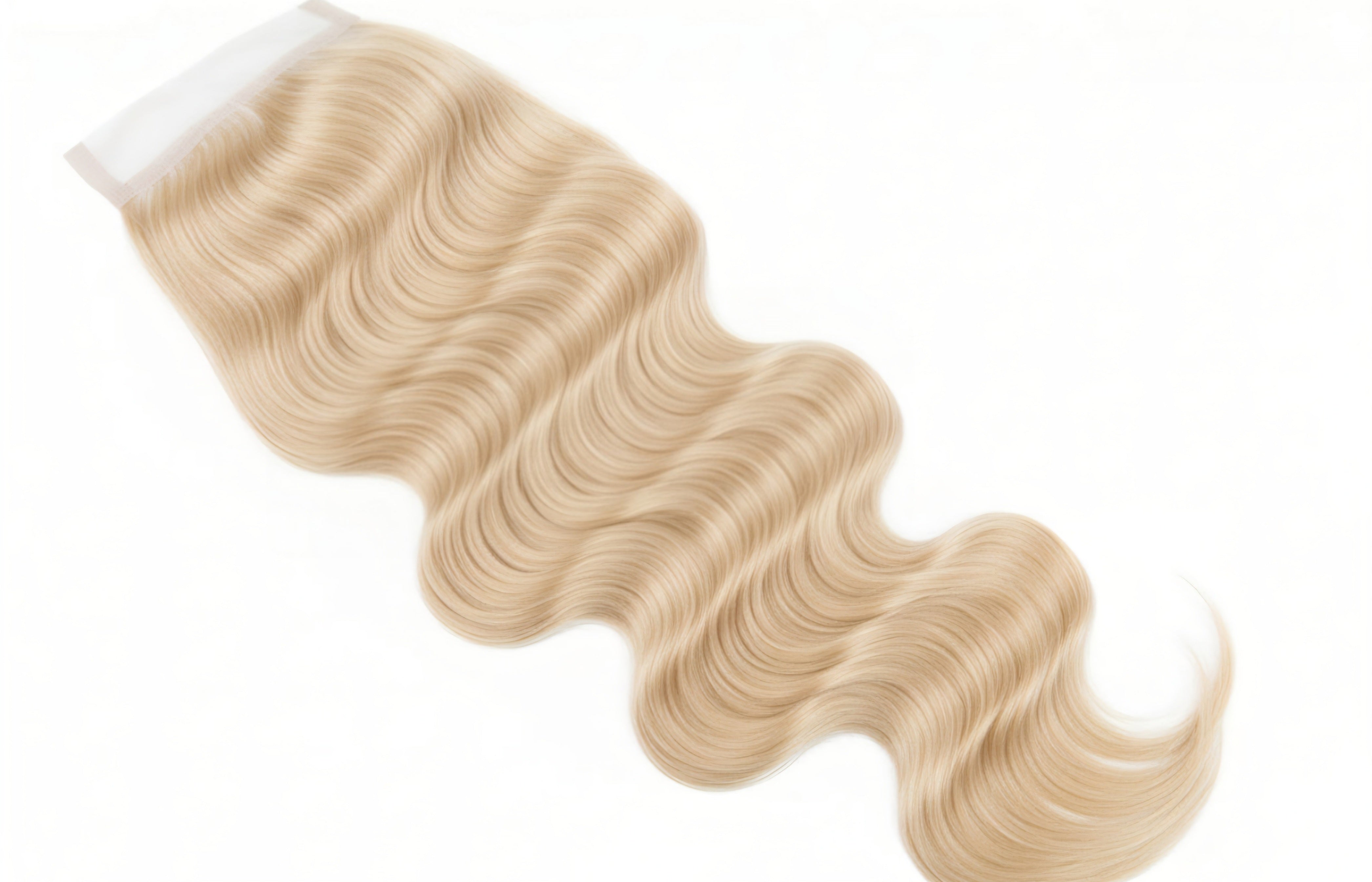5x5 Straight 613 premium human hair closure with sleek bright blonde texture