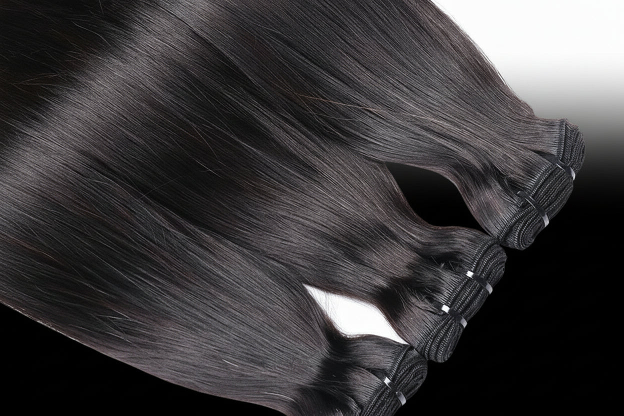 Malaysian Virgin Hair Collection with same length, silky smooth, natural shine, uniform full bundles