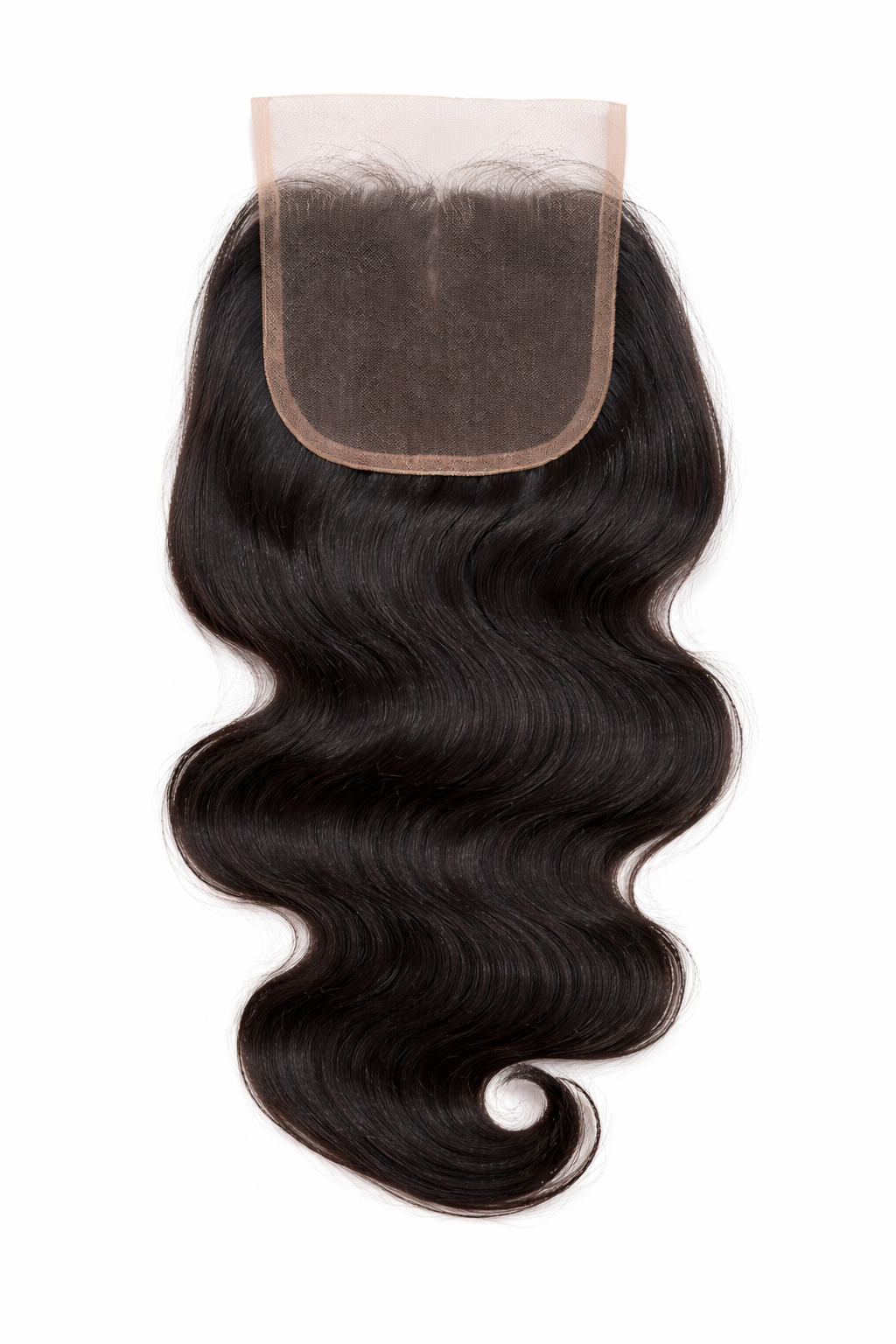 Vietnamese Raw 5x5 closure with soft, defined Burmese curls and natural scalp look