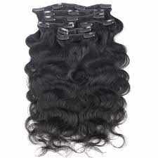 Clip-In Loose Wave Hair Extensions with 10 clips, 100% Remy human hair, voluminous and versatile styling.