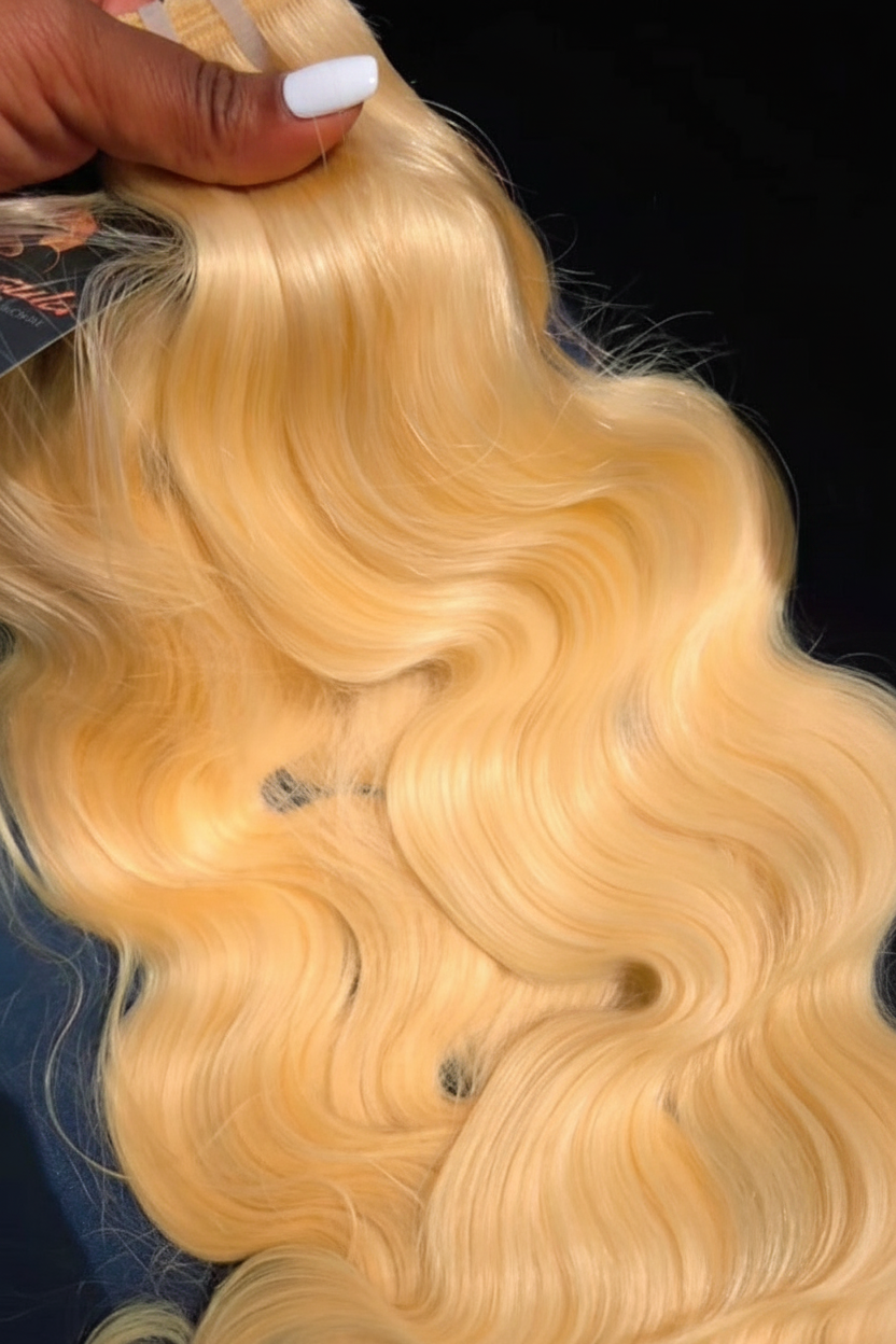 613 Blonde Body Wave 100% human hair bundle strands