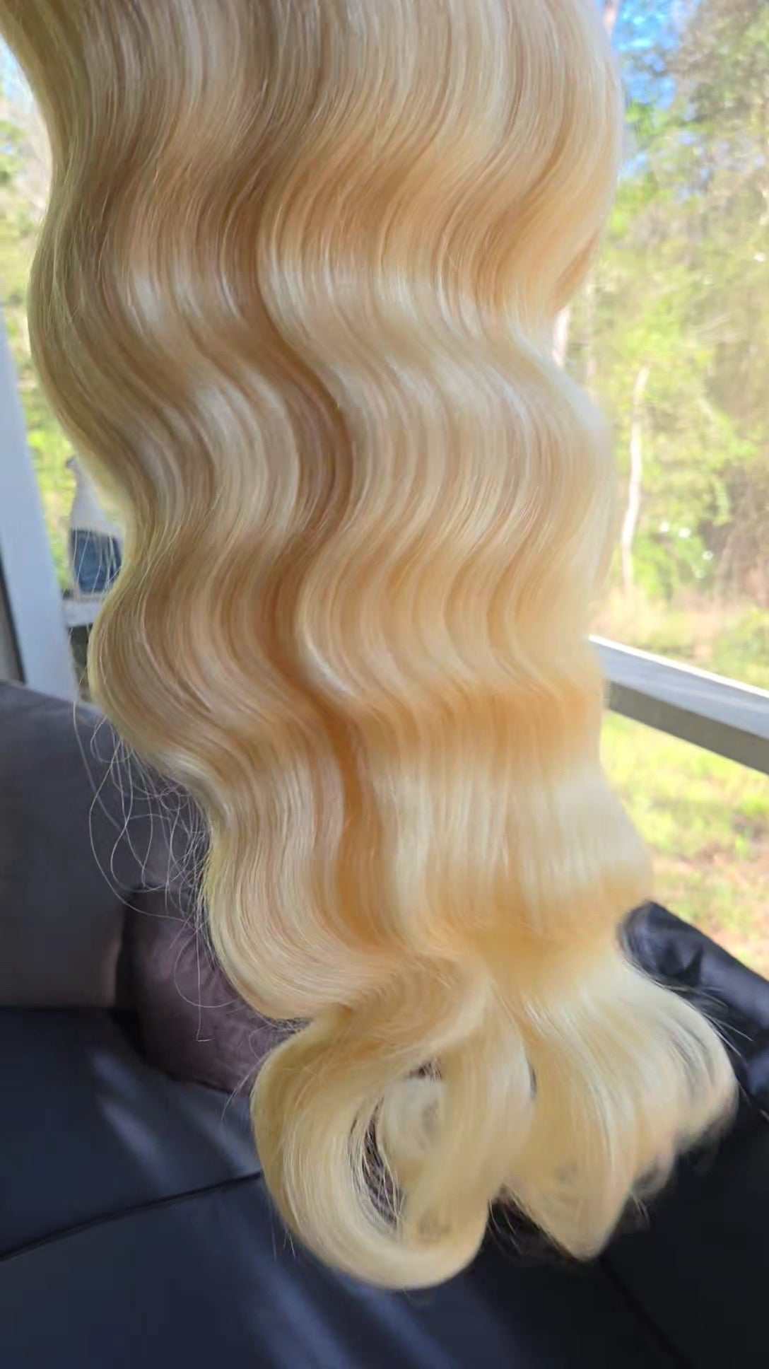 Wild & wavy Burmese curly virgin frontal wig unit with 250% density and transparent lace