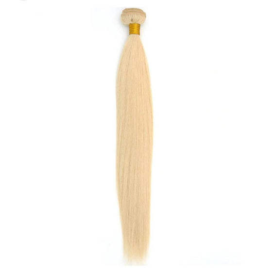 613 blonde straight human hair bundles in various lengths for versatile styling