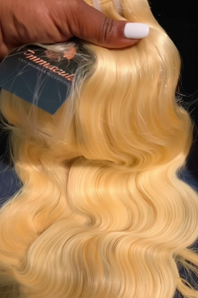 613 Blonde Body Wave premium 100% human hair bundles