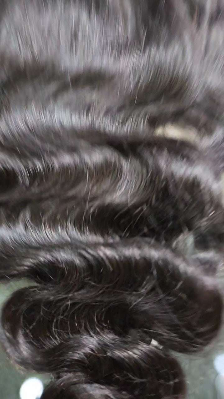 Malaysian virgin 5x5 lace closure with body wave texture hair extension
