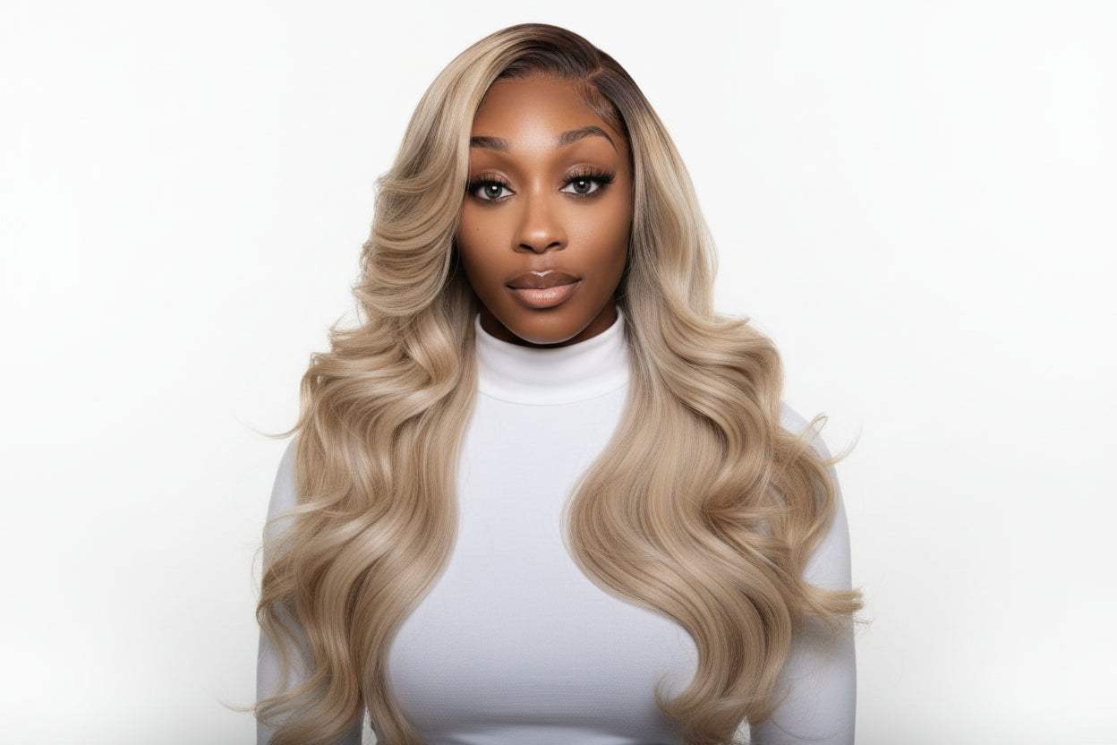 Ash Blonde limited Edition hair color with cool beige and silvery tones, smoky elegant finish