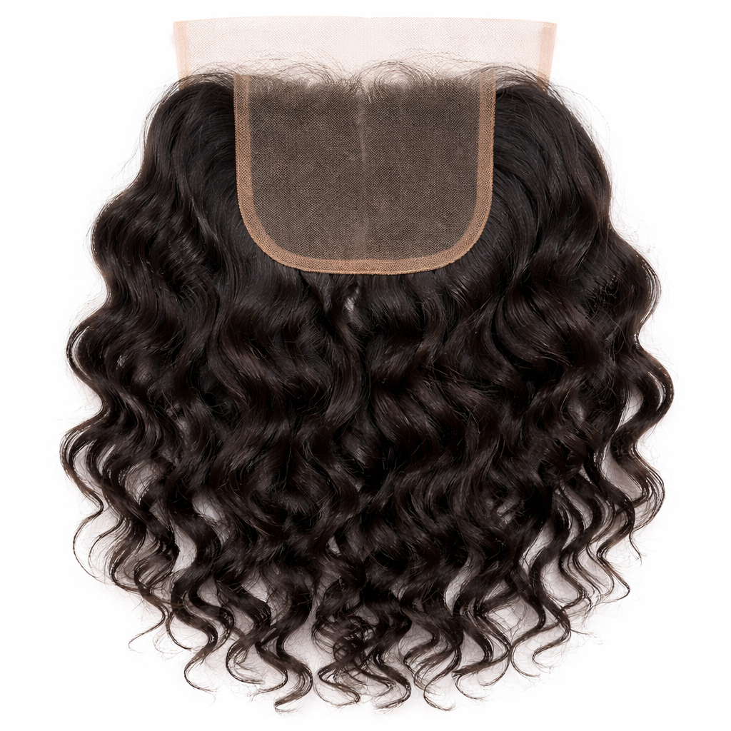 Cambodian 5x5 Closure showcasing sleek, naturally straight hair with soft sheen and 5x5 lace for easy, realistic installs