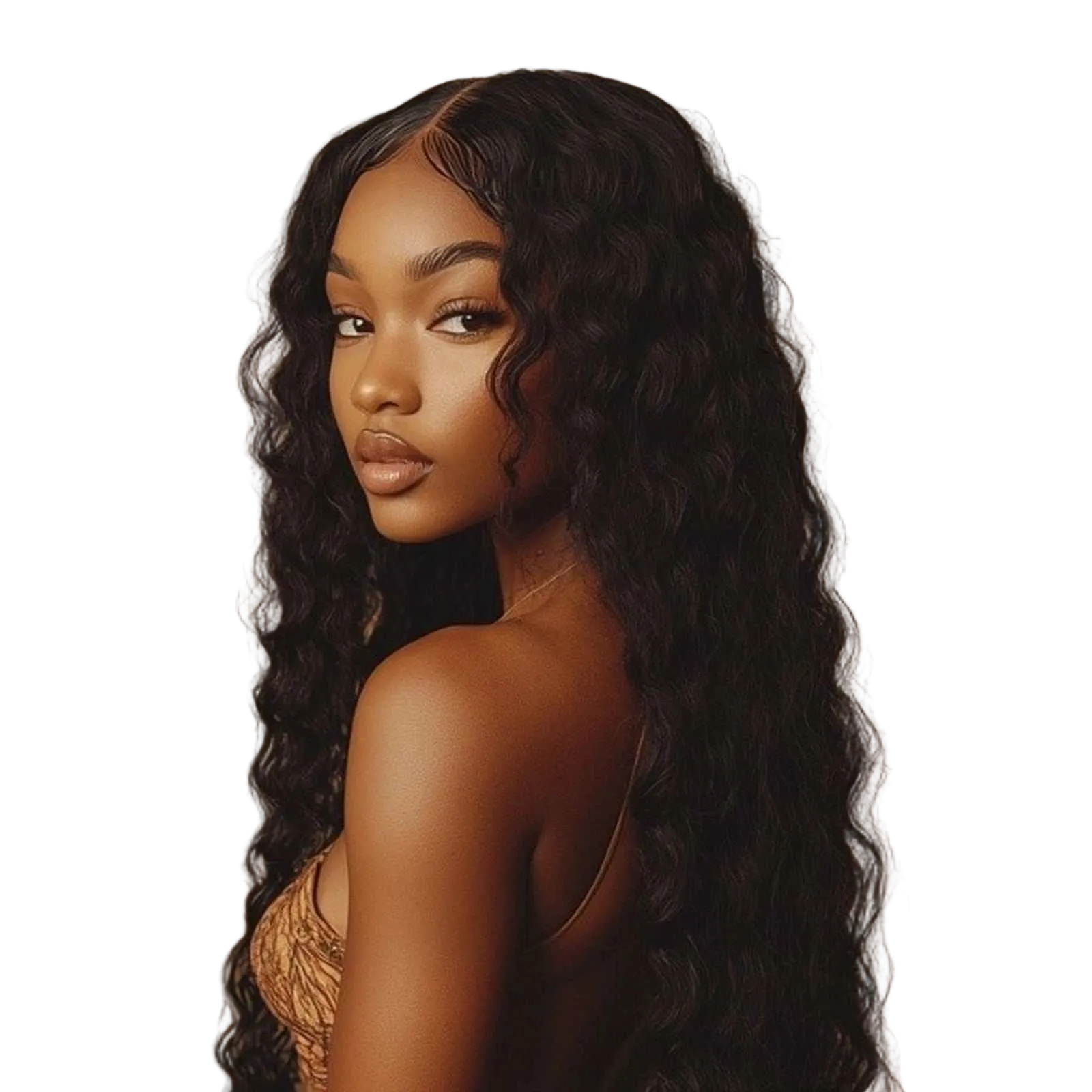 Premium hair bundle water wavy texture Brazilian virgin human hair extensions ocean wavy style